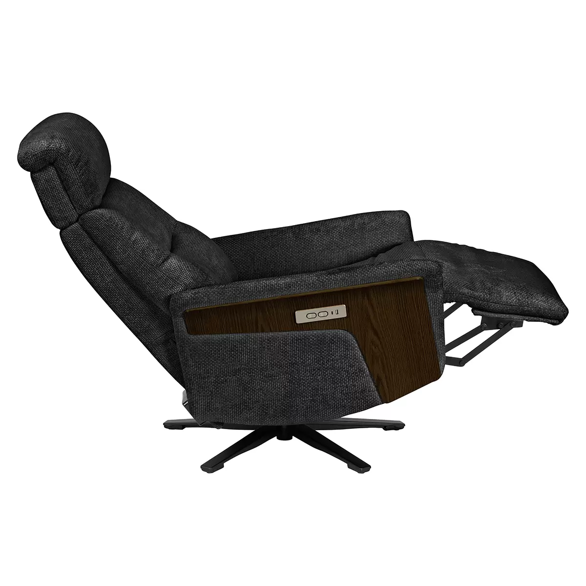 Relaxsessel Rio schwarz,walnuss