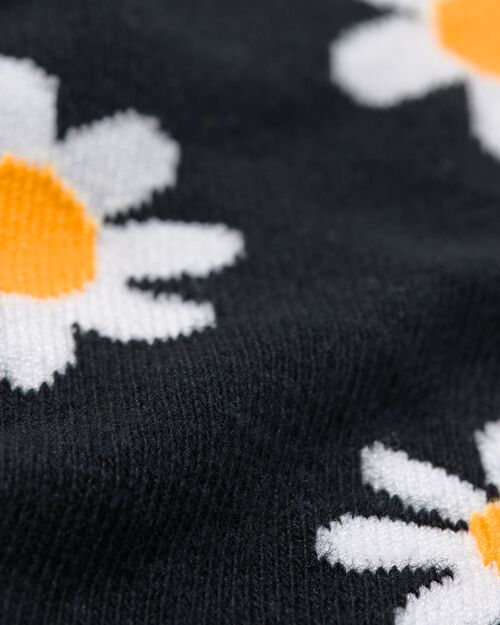chaussettes avec coton marguerites noir