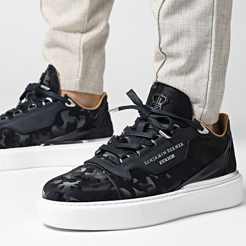 Baskets Raphael Matt Nappa Navy Reflective Camouflage