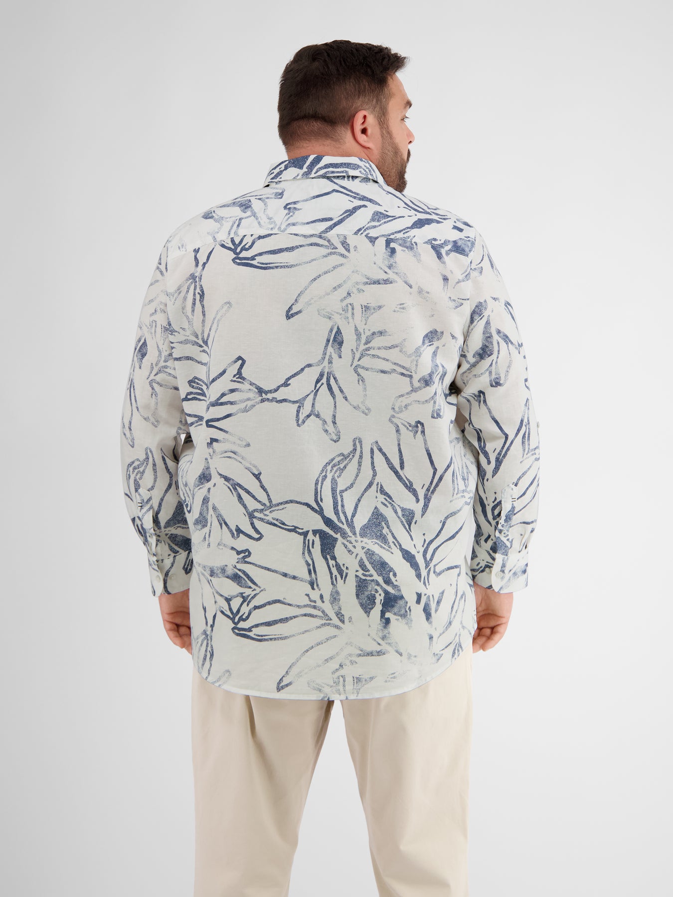 Herren Langarmhemd mit sommerlichem Print
