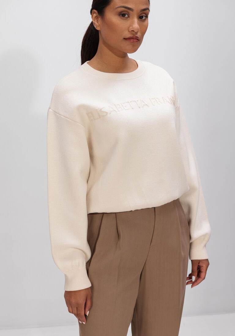 creme elisabetta franchi sweater mk70q61e2
