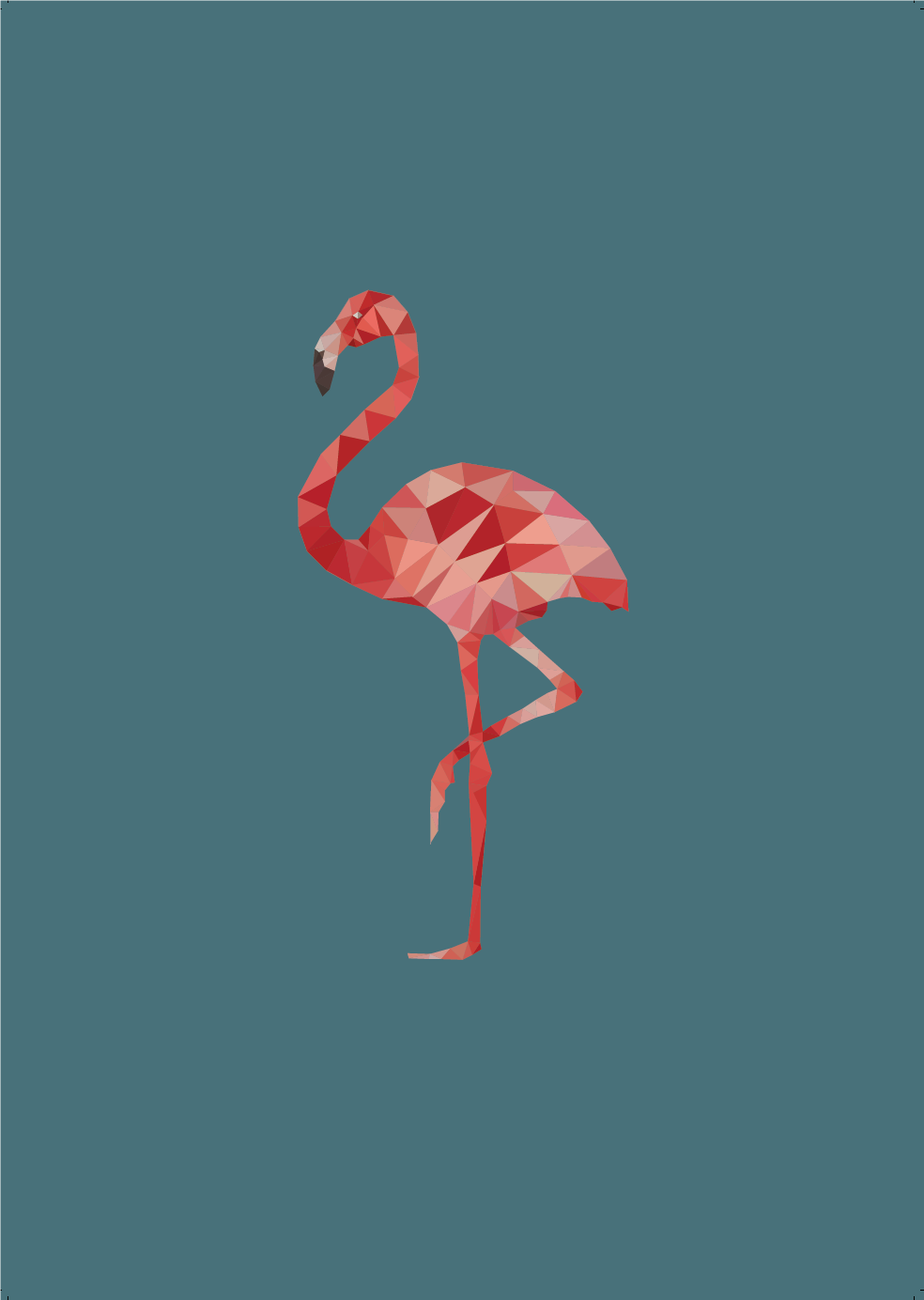 Poster Flamingo 30 x 40 cm