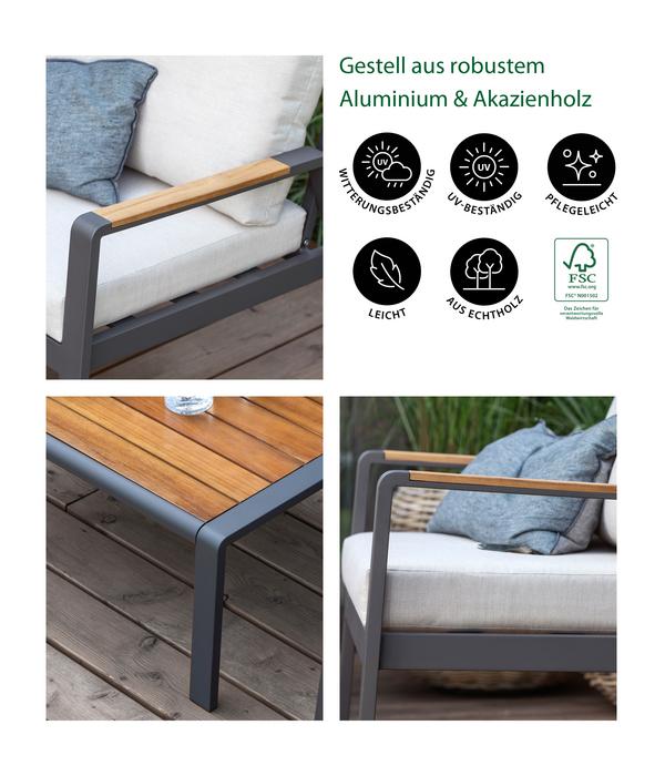 Dehner Lounge Milo, 4-teilig