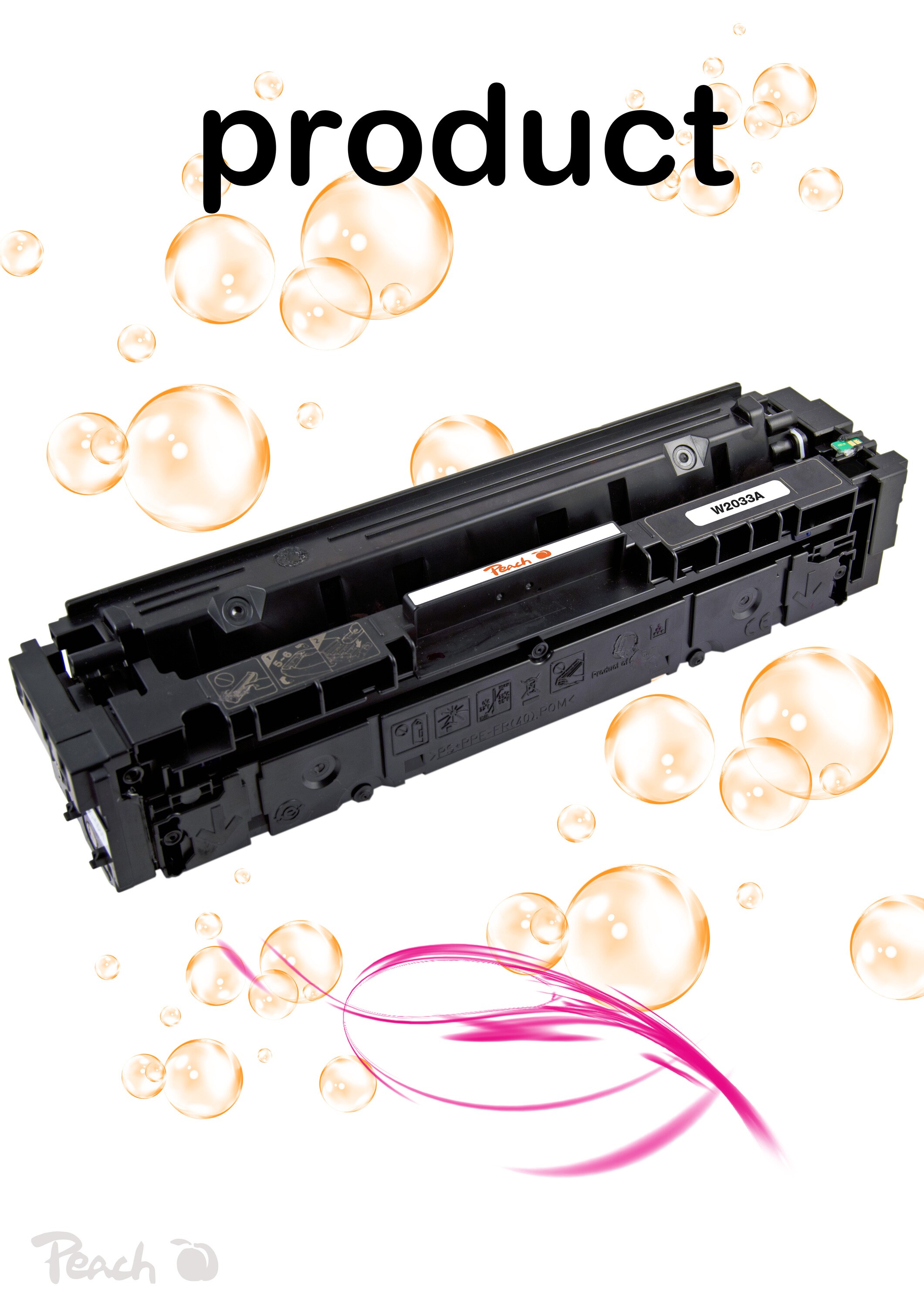 Peach HP 415 A Toner ma ersetzt HP No. 415A, W2033A für z.B. HP Color LaserJet Pro MFP M 479 dw, HP Color LaserJet Enterprise MFP M 480 f (wiederaufbereitet)