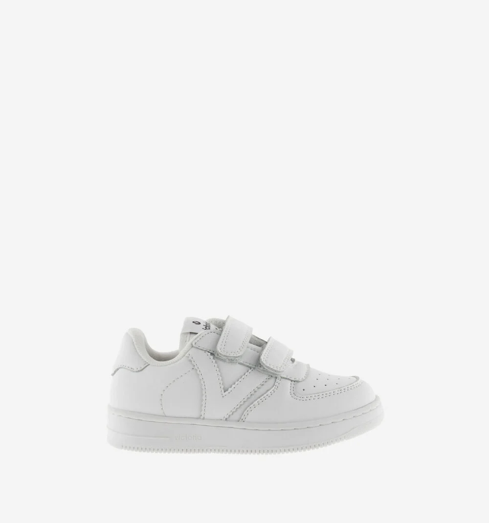 TIEMPO BASKETS SCRATCH Baskets blanches de sport pour enfant BLANCO