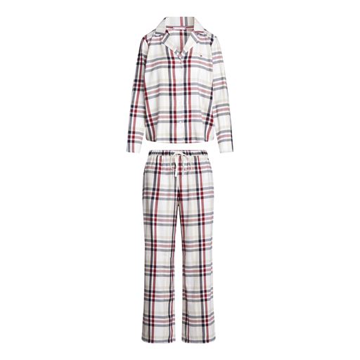 Tommy Hilfiger Gift Full Flannel Pyjamassæt, Heritage Check Ivory, L