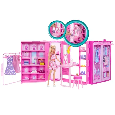 Barbie Traumkleiderschrank mit Puppe
