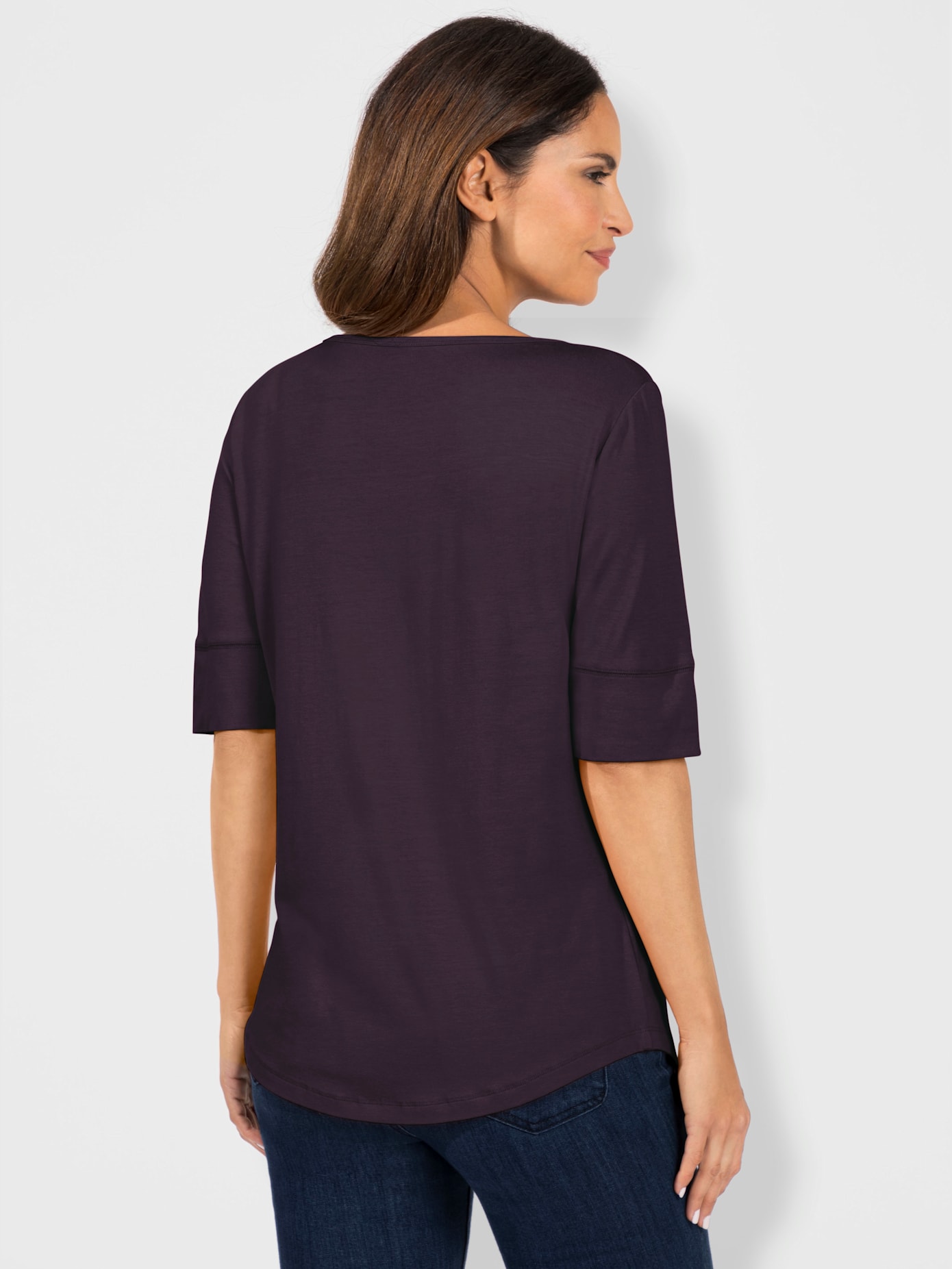 T-shirt femme simple élégant manches doublées