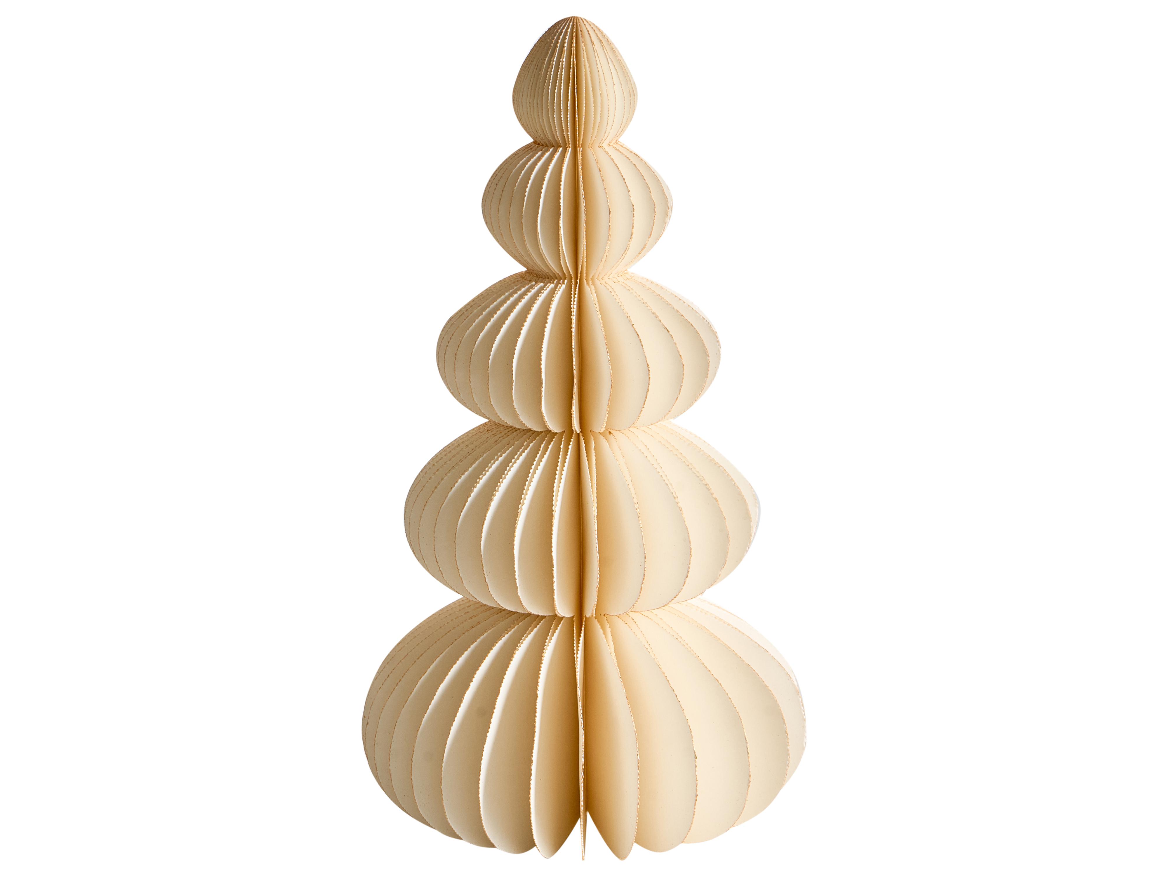 Set van 6 kerstdecoraties RANELVA Kerstboom 14/19/25 cm Bruin/beige