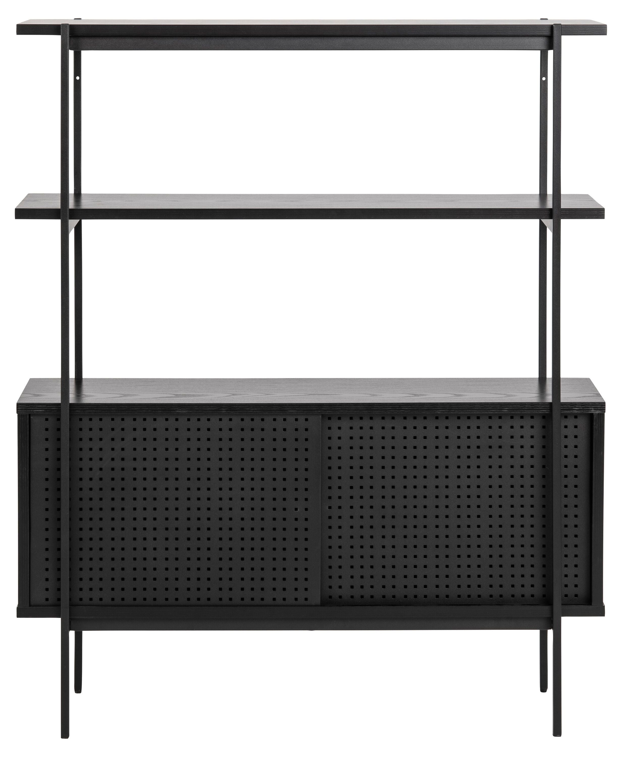 KYSON Regal - Schwarz / B: 94.0 cm x T: 27.0 cm x H: 113.8 cm