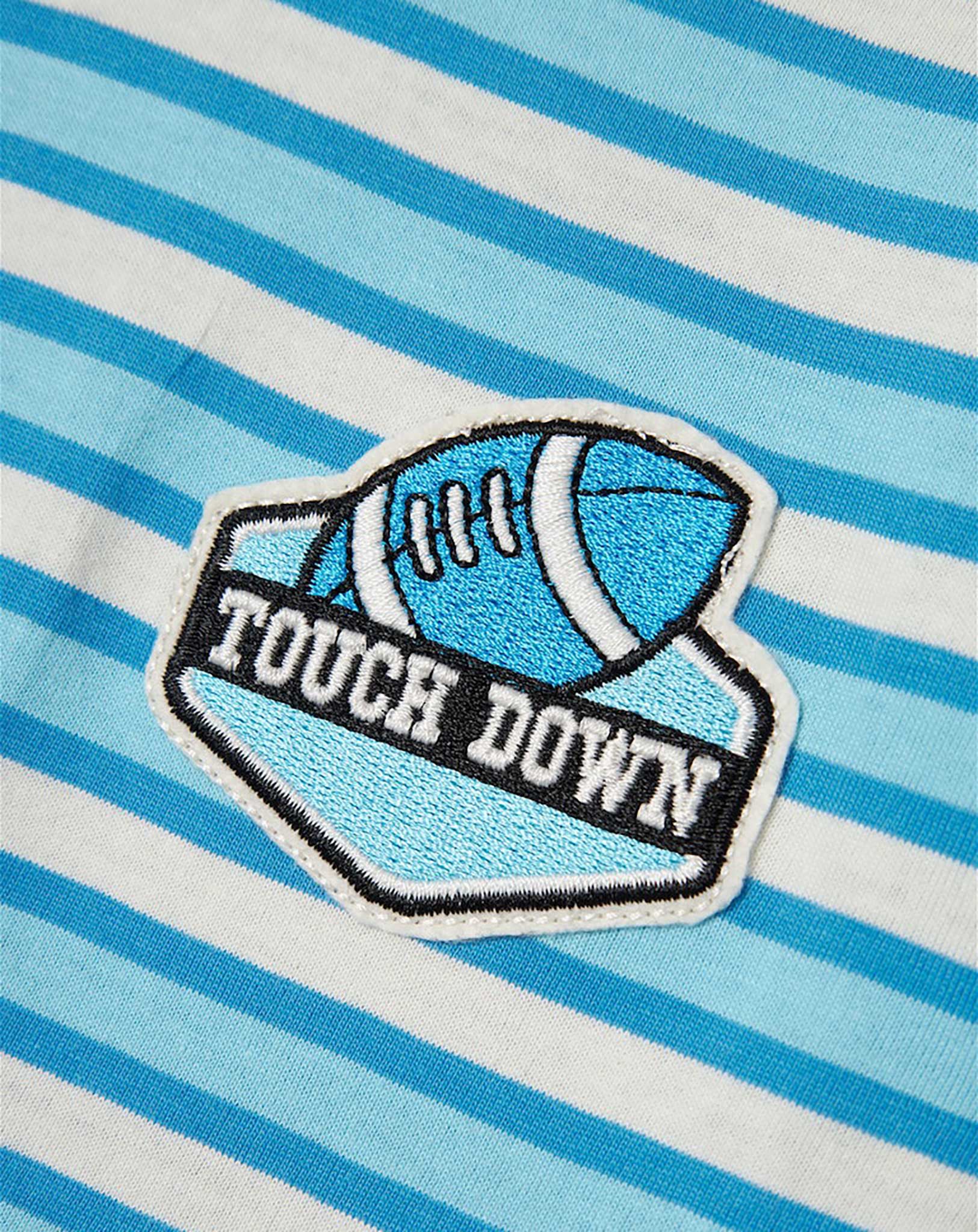 T-Shirt NKMDALOVAN TOUCH DOWN gestreift in swedish blue