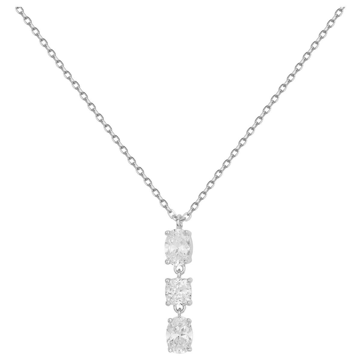 Collier en Argent avec oxyde de zirconium blanc
