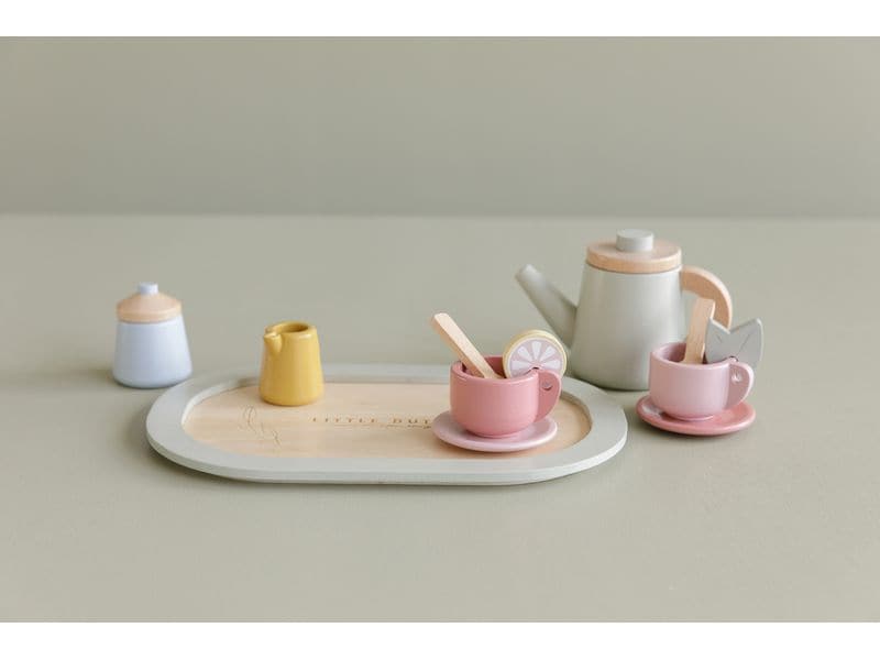 Little Dutch Spiel-Geschirr LD7006 Tee-set Kinderspielset aus Holz