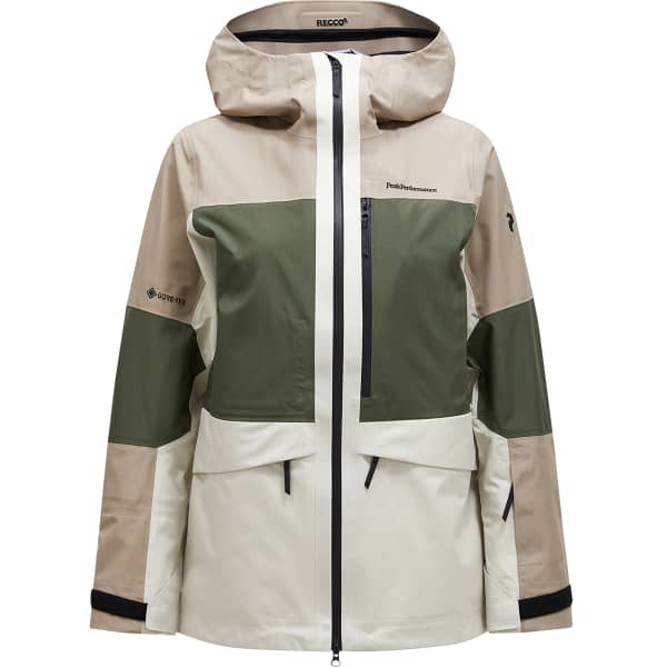 Veste de ski PEAK PERFORMANCE W GRAVITY GORE-TEX 3L JACKET AVID BEIGE/PINE NEEDLE