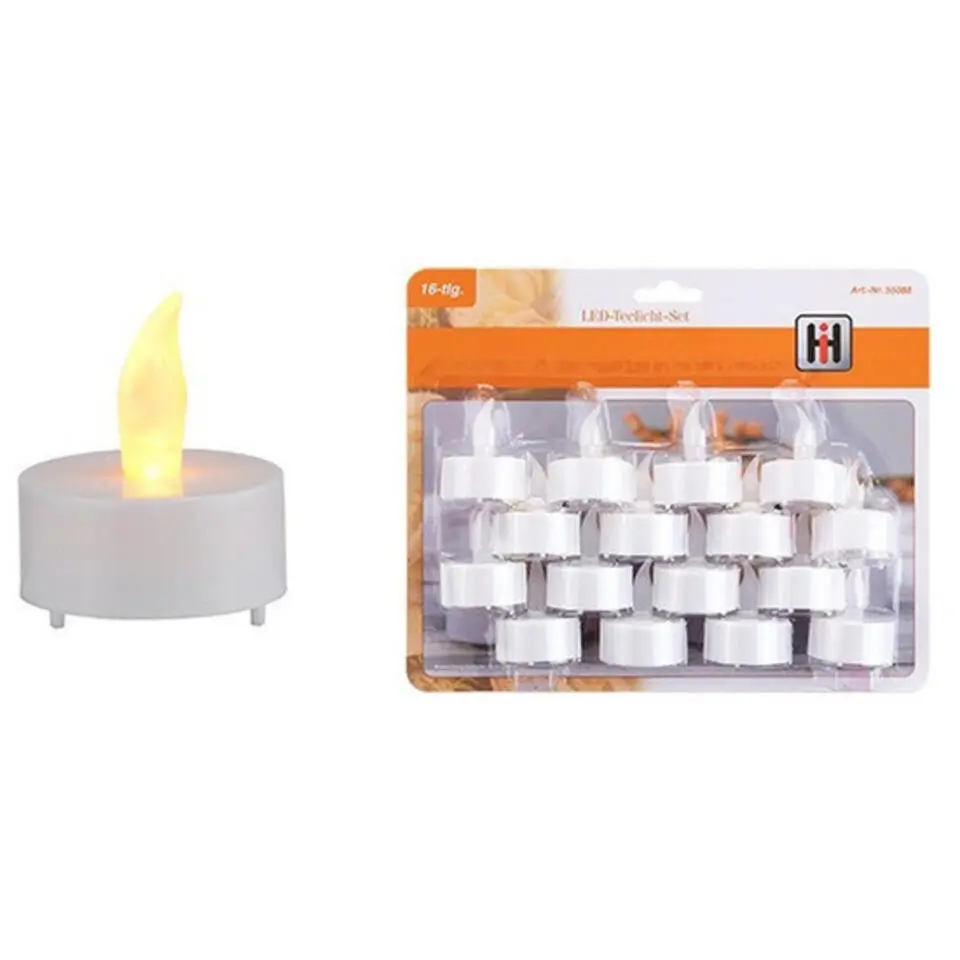 Theelichtjes - LED - 16 stuks - op batterijen