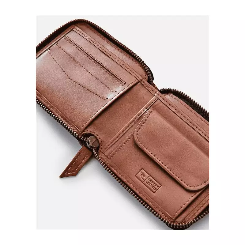 Portefeuille RIPCURL Searchers Rfid Zip Slim Brown