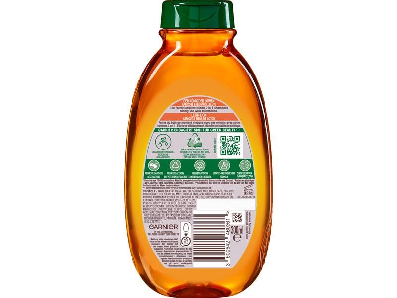 Garnier Shampoo und Spülung Kids 300 ml Haarshampoo und Spülung für feines Kinderhaare für sanfte Reinigung