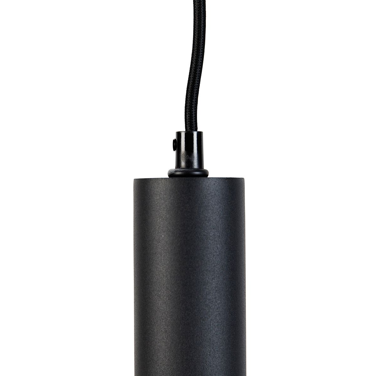Moderne hanglamp zwart met smoke glas 5-lichts - Clayton