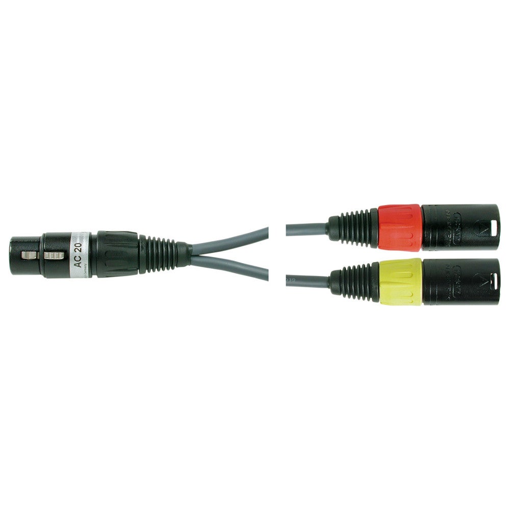 Sennheiser AC20 Y-kabel XLR-5F (5-pins) / 2 x XLR-3M (3-pins)
