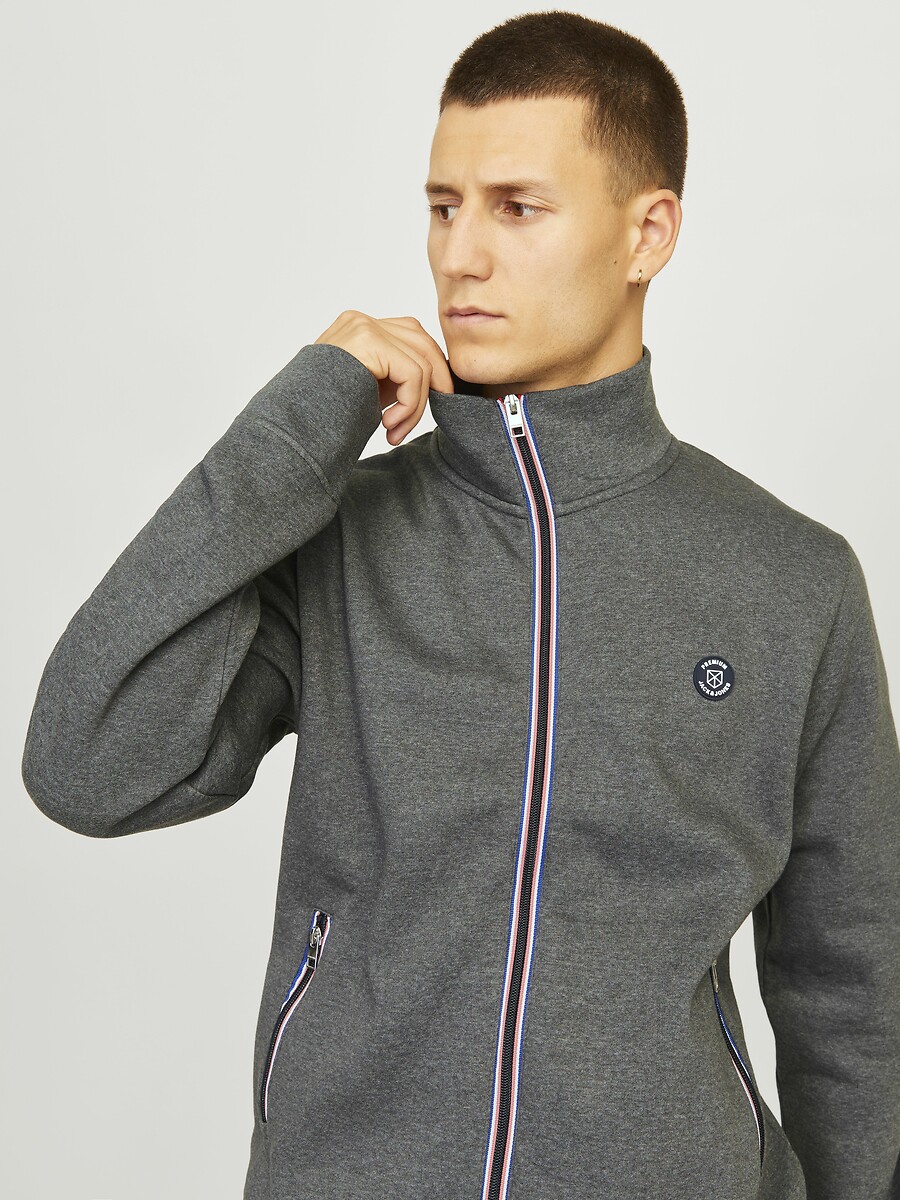 JACK & JONES<br>Suéter com zíper e gola alta