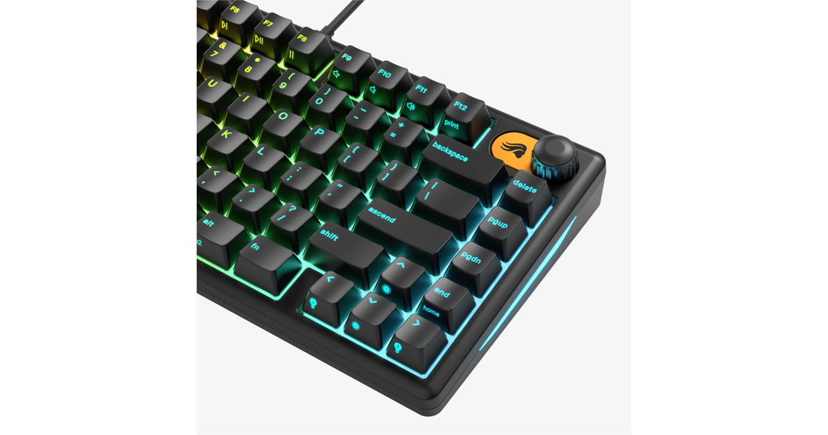 GloriousGMBK 75%, gaming toetsenbord  (Zwart, US lay-out, Membraan, 75%, RGB)