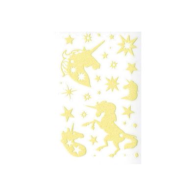 Maildor - 2 feuilles gommettes phosphorescentes licorne