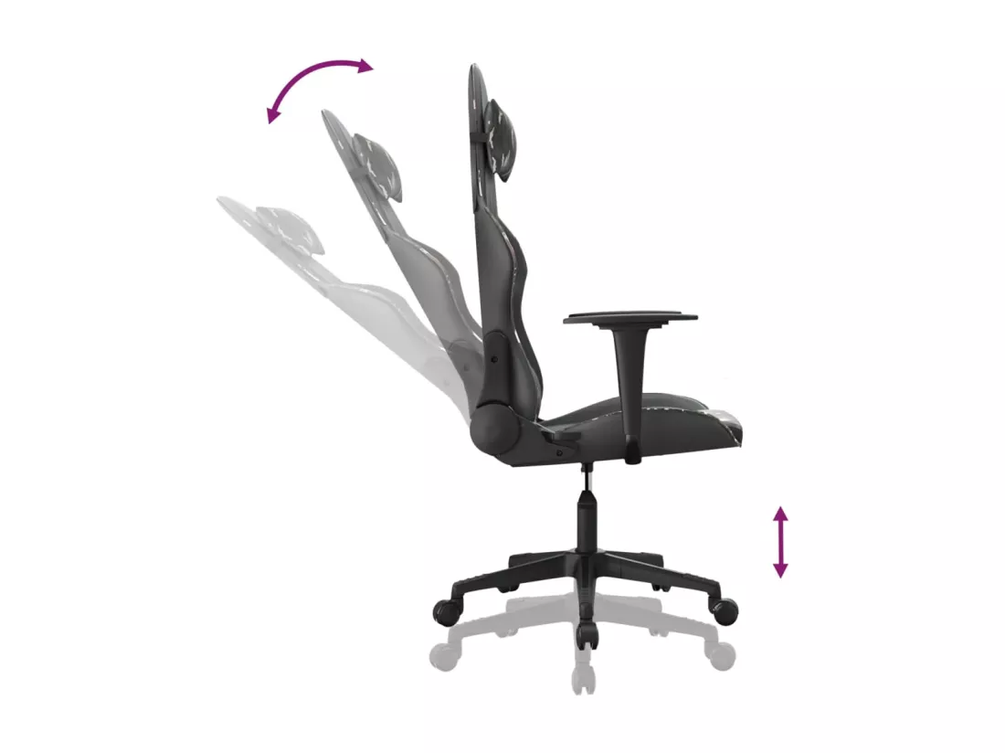 Chaise de jeu de massage Noir et camouflage Similicuir