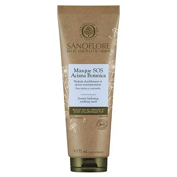 Máscara Hidratante Suavizante SOS Orgânica Sanoflore Aciana Botanica 75ml