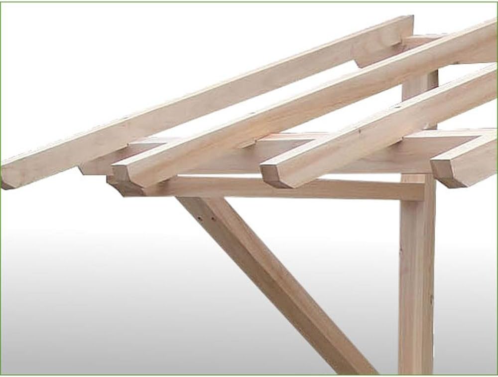 Melko Haustürvordach Vordach 2050 mm Pultvordach Tür Überdachung Haustür aus Holz Holzvordach Türdach