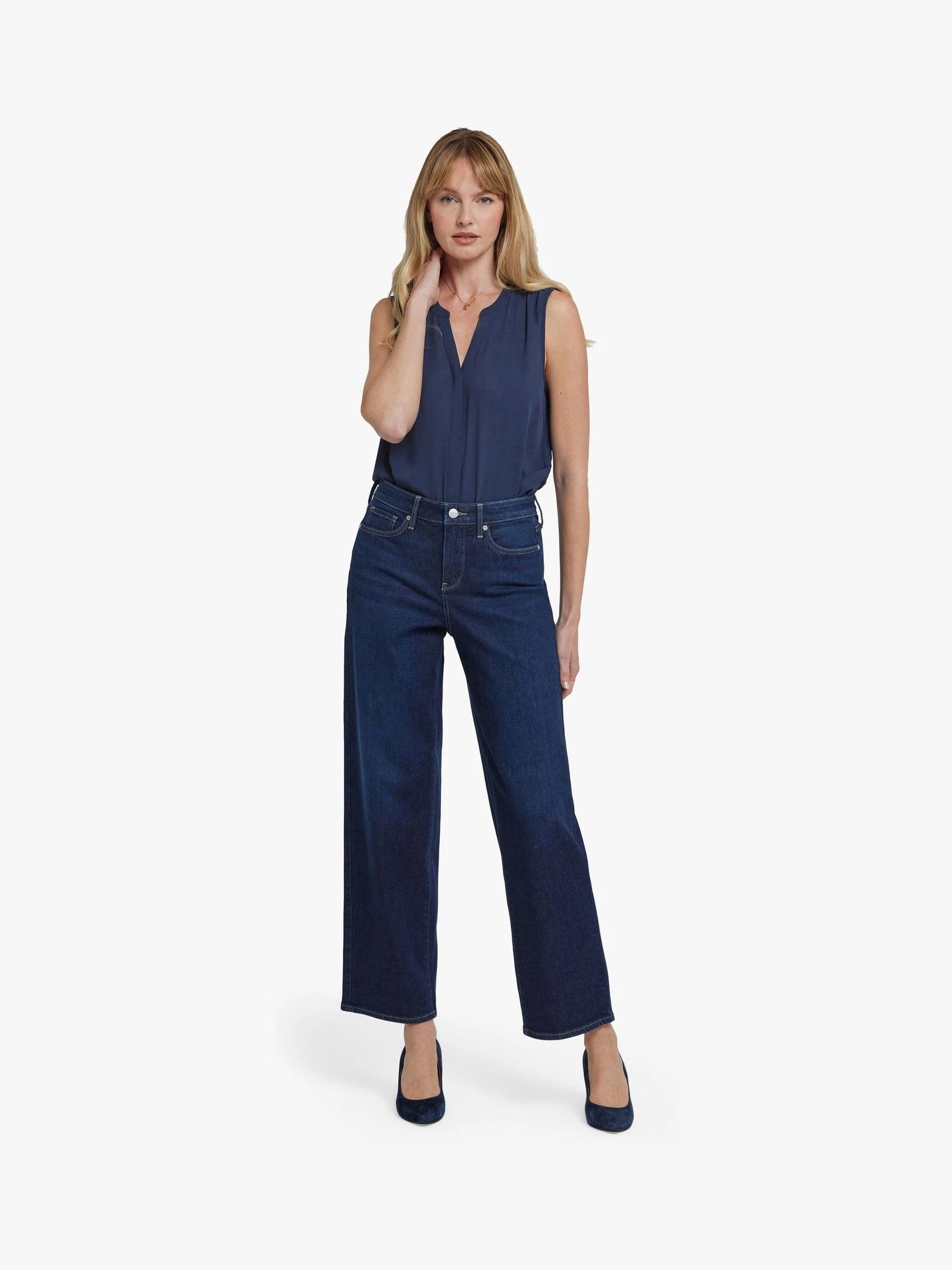 NYDJ Blue Jemma Barrel Leg Jeans