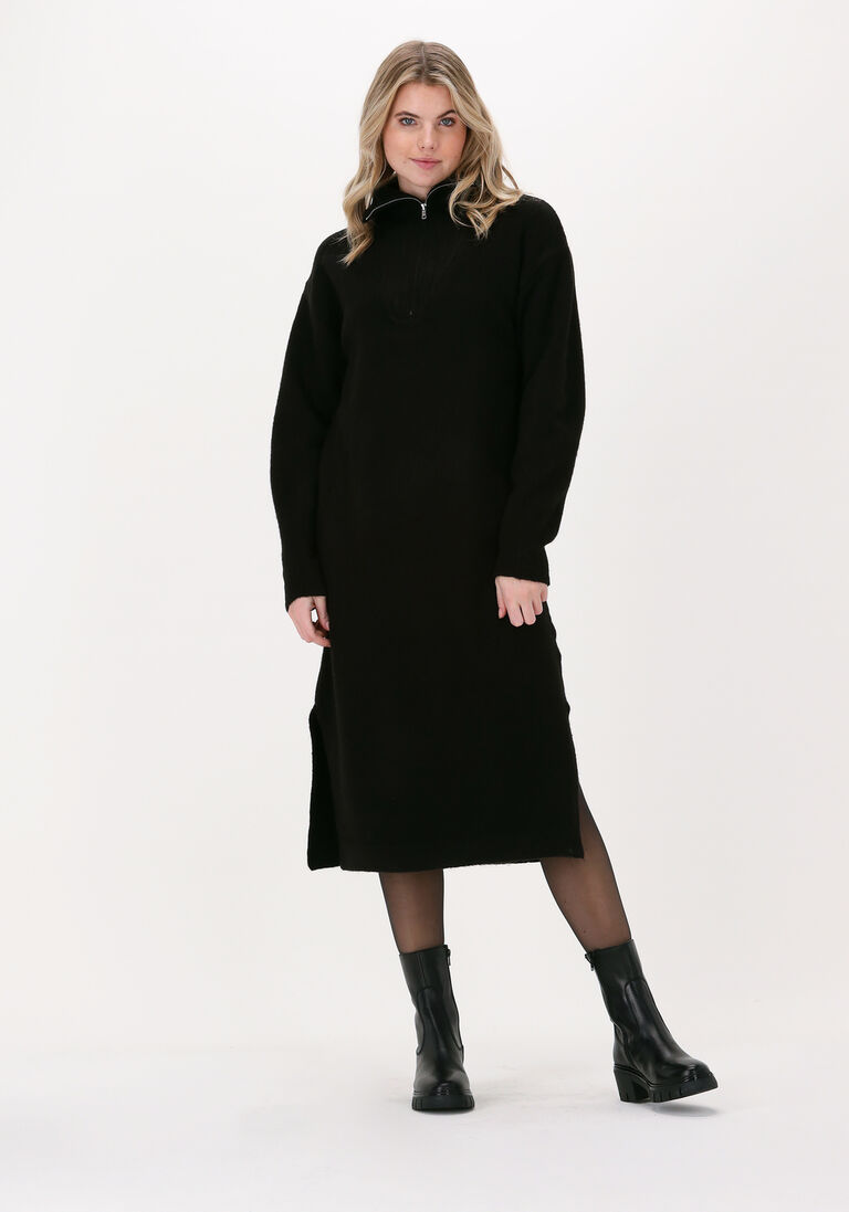 MOVES zwarte moves midi jurk bradlie 2243