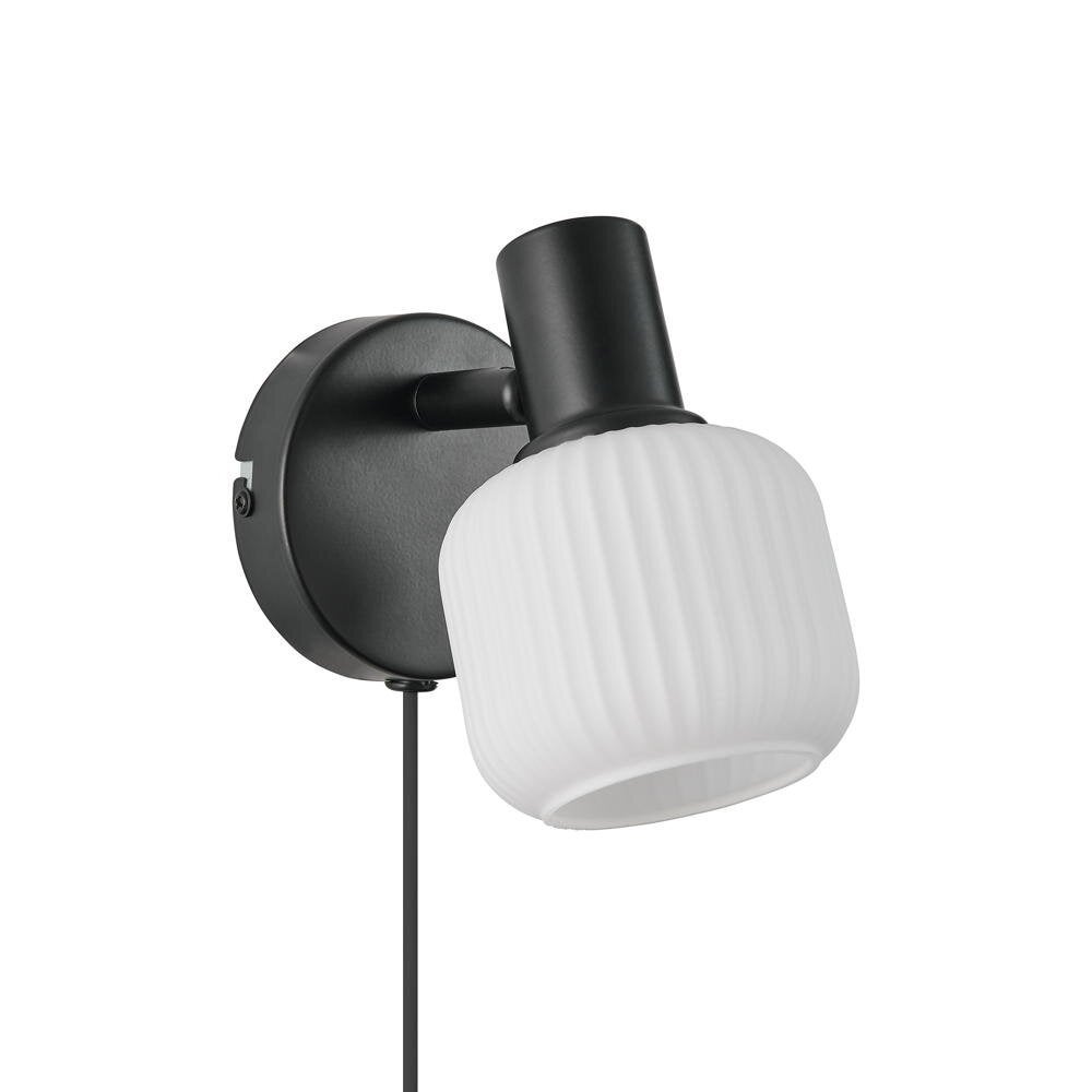 Milford Mini wandlamp in zwart E14