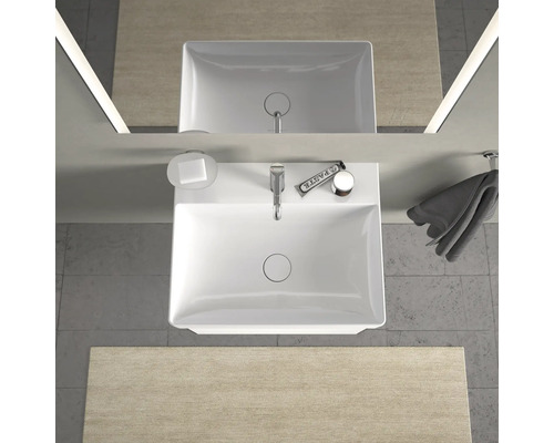 DURAVIT Wastafel DuraSquare 60 x 47 cm wit glanzend 2353600041