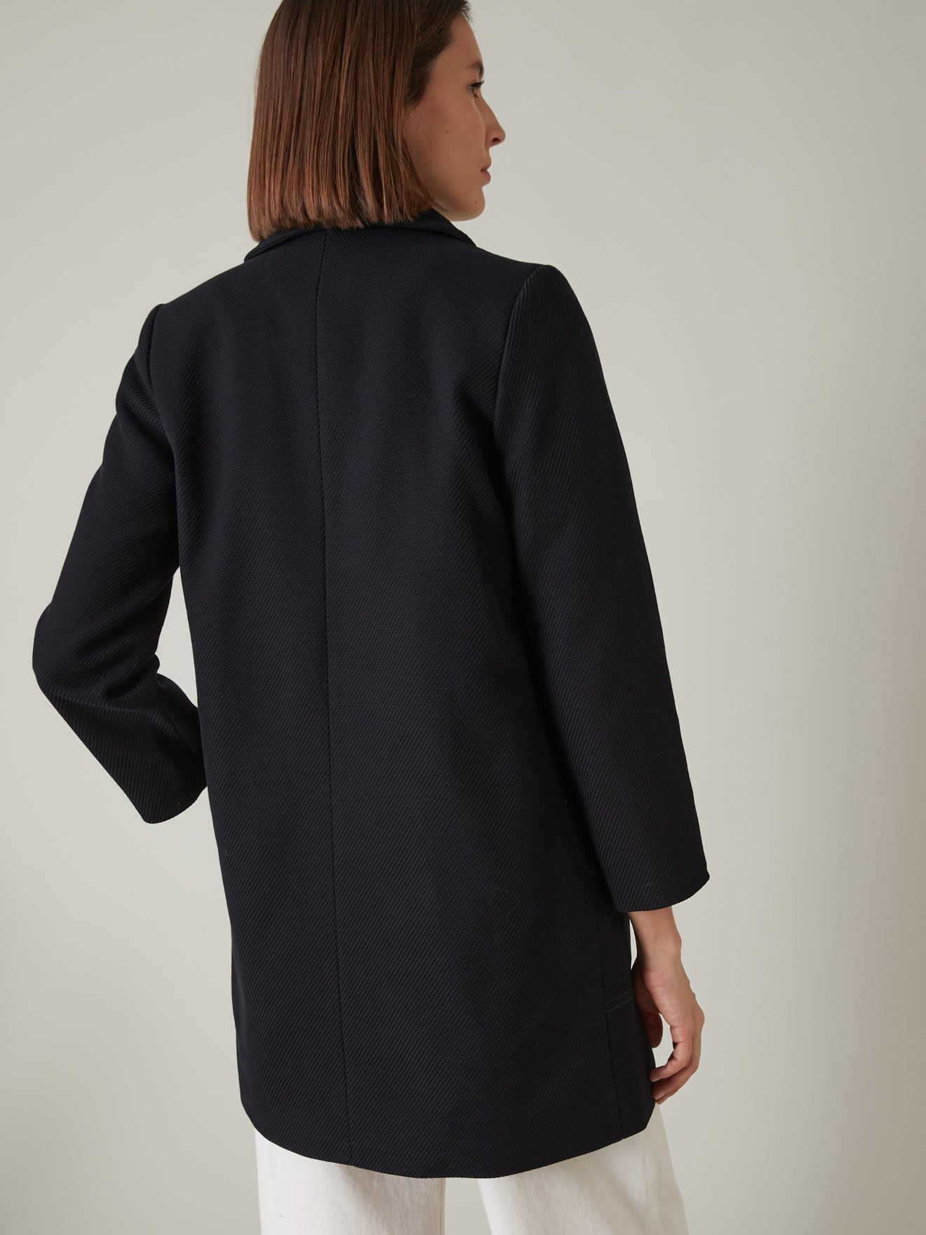 Manteau Car Coat piqué de coton femme