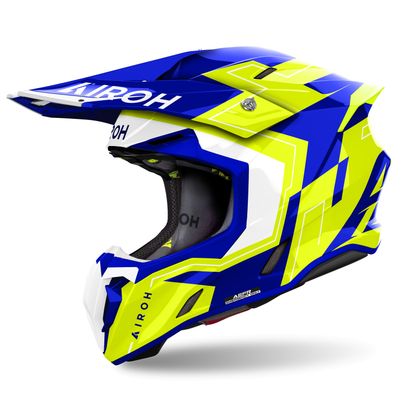 Casque cross Airoh TWIST 3 - DIZZY 2024 - Bleu / Jaune