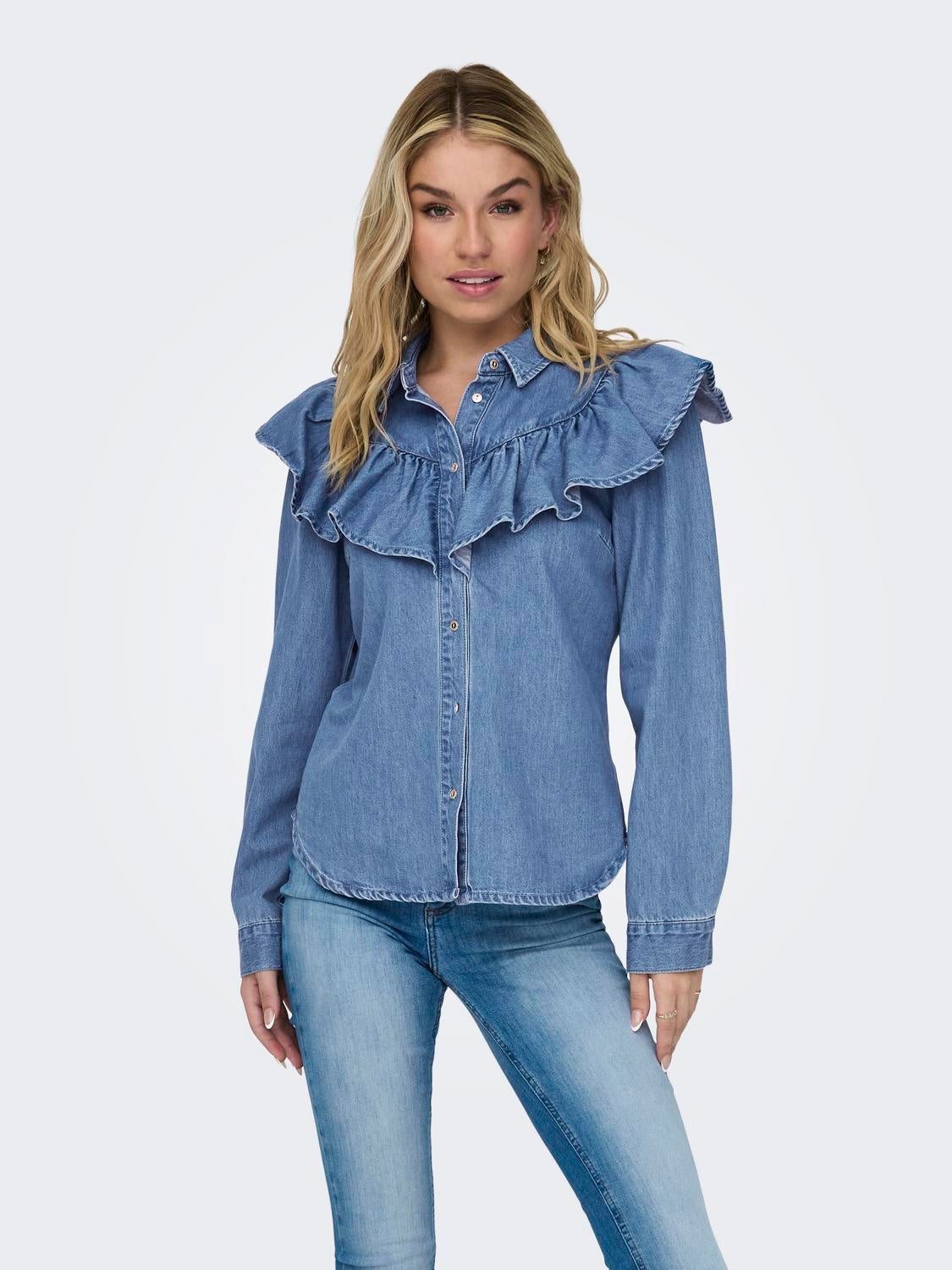 ONLINDIGO Jeanshemd Medium Blue Denim