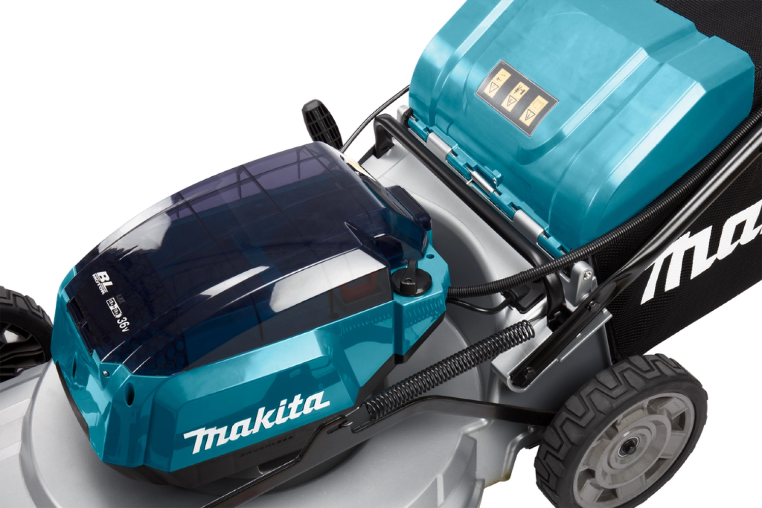 Makita DLM533PT4 36V (2x 18V) Li-Ion accu grasmaaier set (4x 5.0Ah accu) - 53cm - zelfrijdend - koolborstelloos
