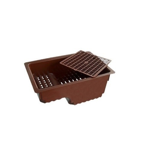 Bandeja verde de 2 andares com compartimento para sanduíche para roedores.