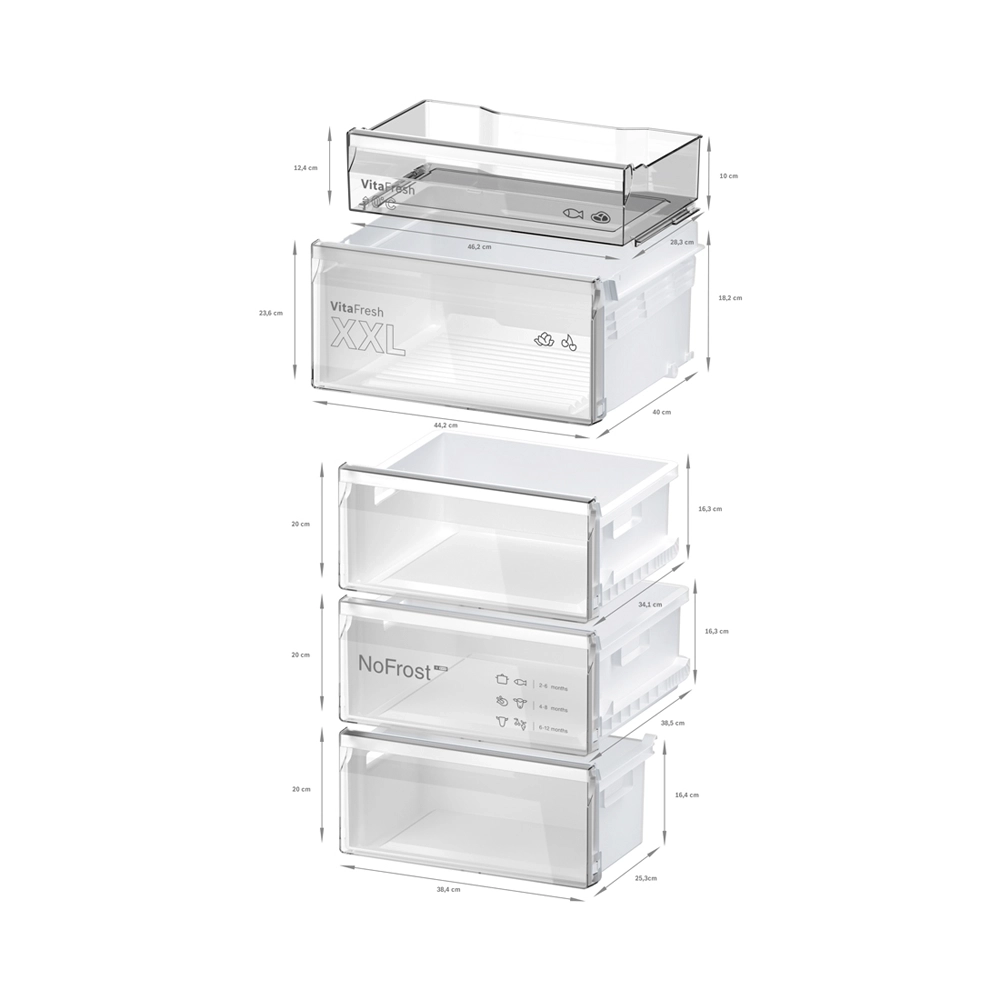 Bosch KGN39OCAF Kühl-Gefrier-Kombination 363 Liter
