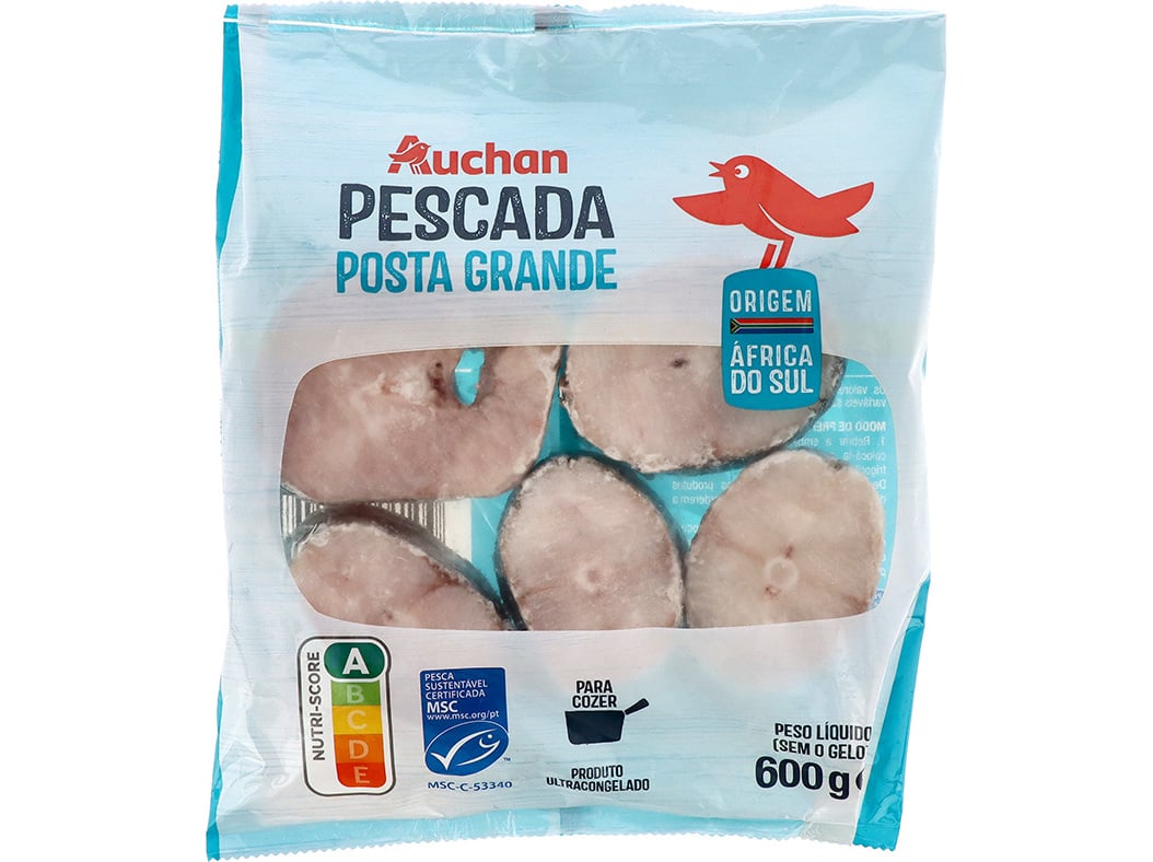 POSTA DE PESCADA AUCHAN MSC Nº5 PARA COZER 600G
