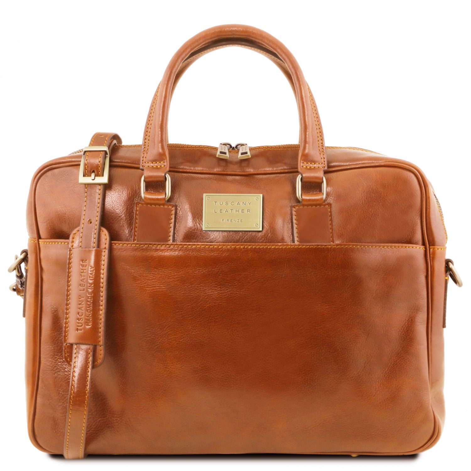 TL141241 – Urbino – leren laptop Aktetas with front pocket