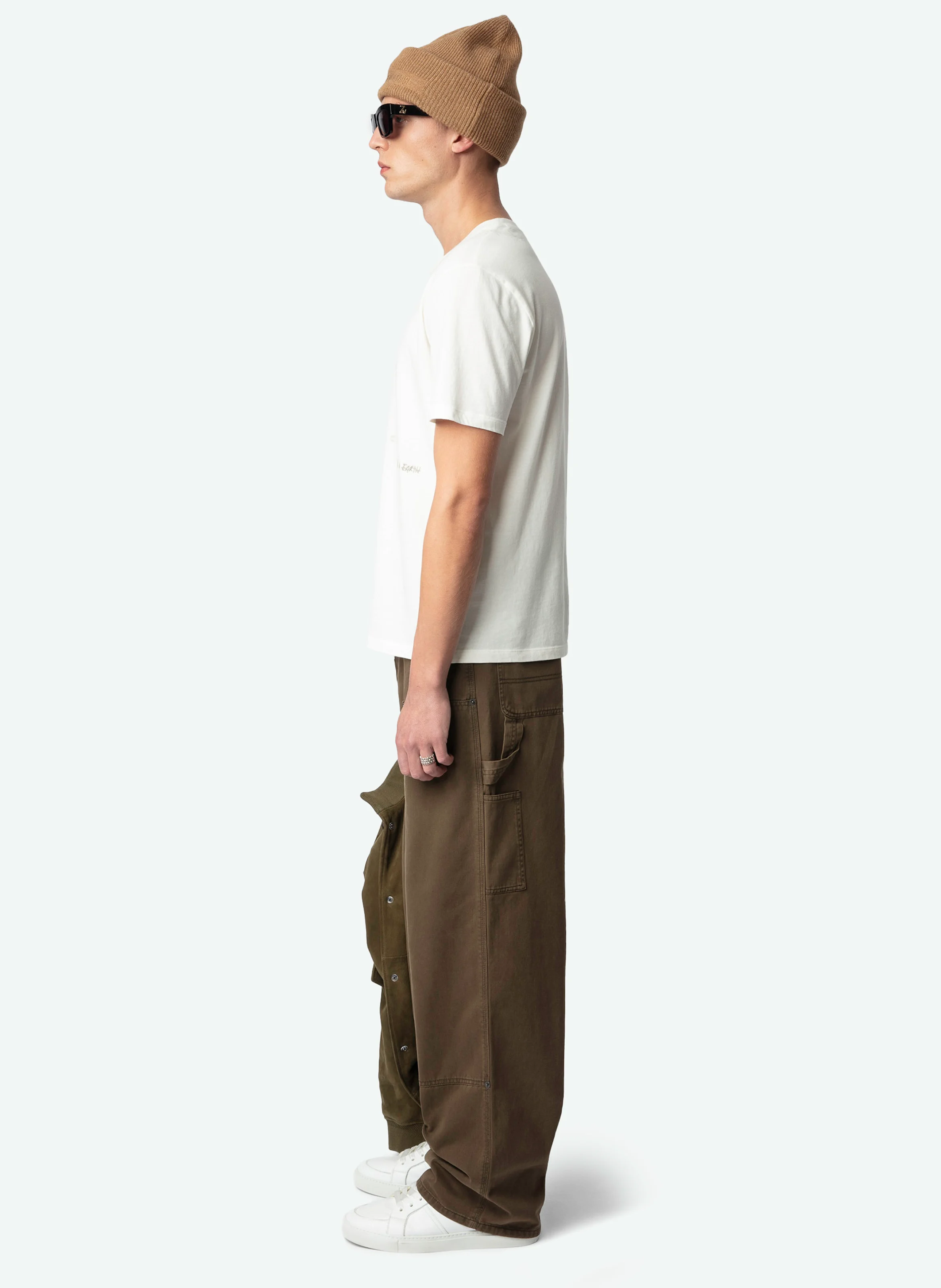 TOMMY - Tee-shirt droit en coton bio imprimé | Blanc