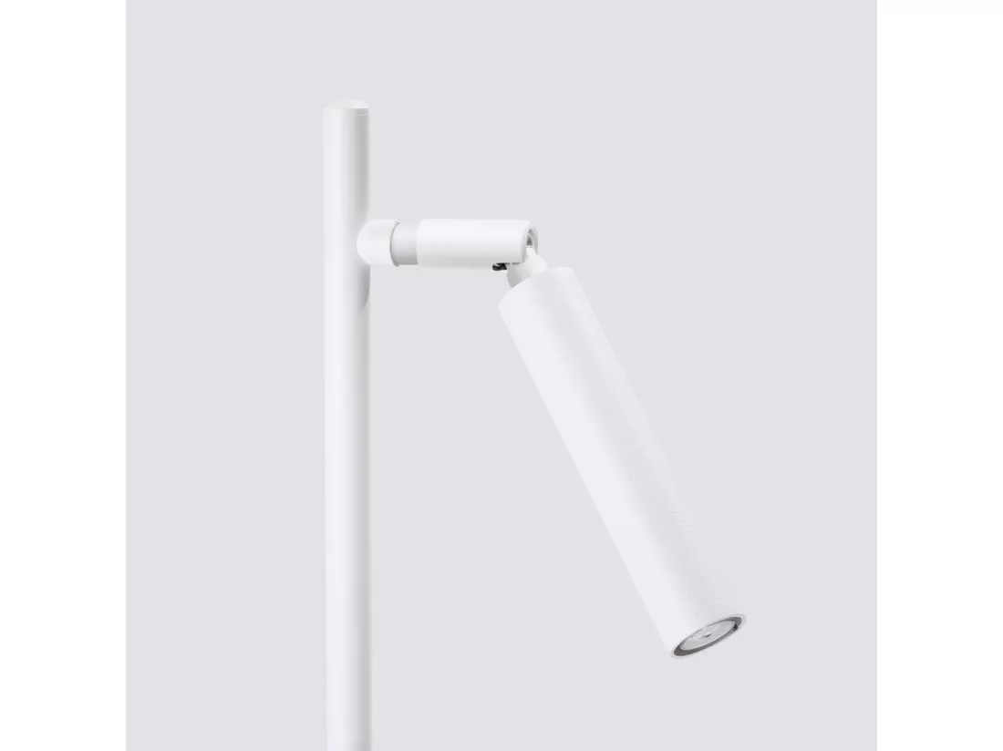 Lampe de bureau Pastelo moderne en acier - 1 sources lumineuses - L.14 x H.43 cm - blanc