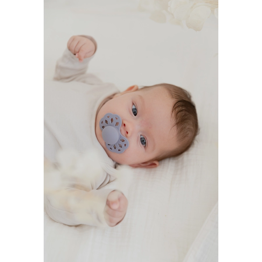 BIBS® Schnuller Infinity anatomischer Sauger 0-6 Monate Fossil Grey & Mauve 2 Stk.