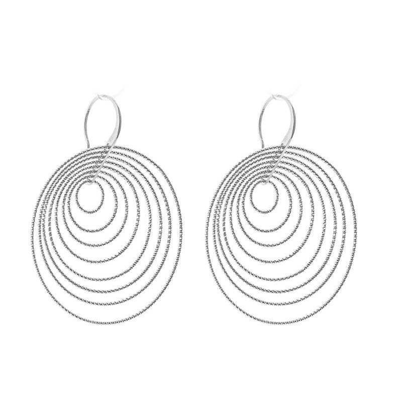 Boucles D'oreilles 3d Volupté Rhodié