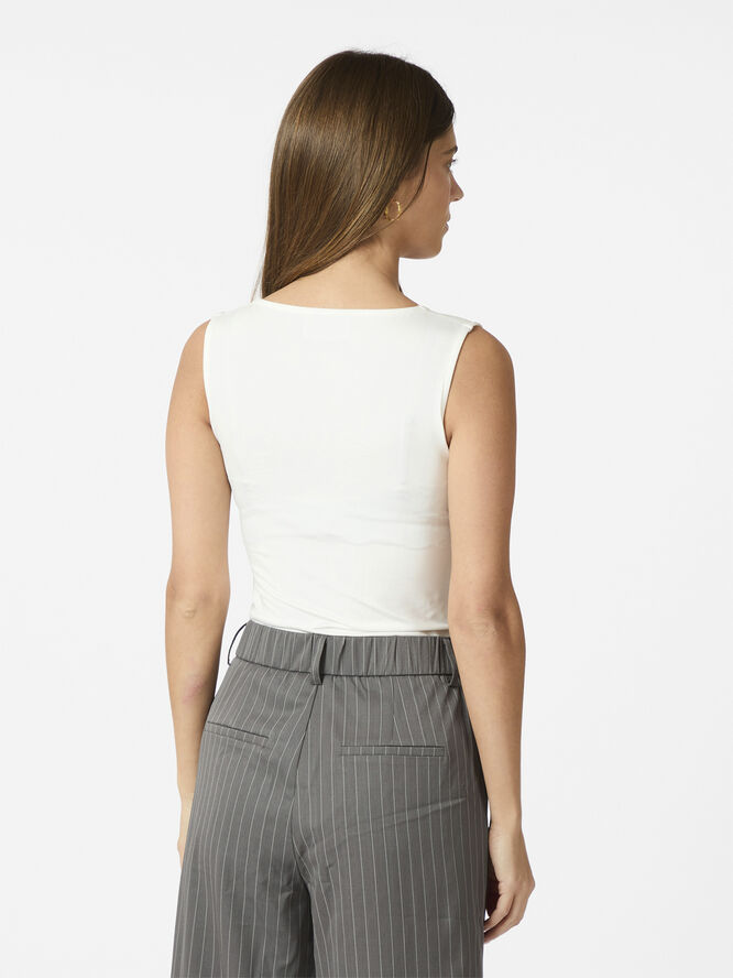 Neo Noir Ditty Jersey Top White