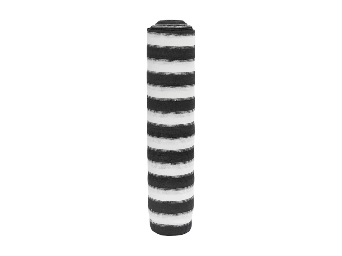 Filet brise-vue anthracite et blanc 1,8x50 m PEHD 75 g/m²
