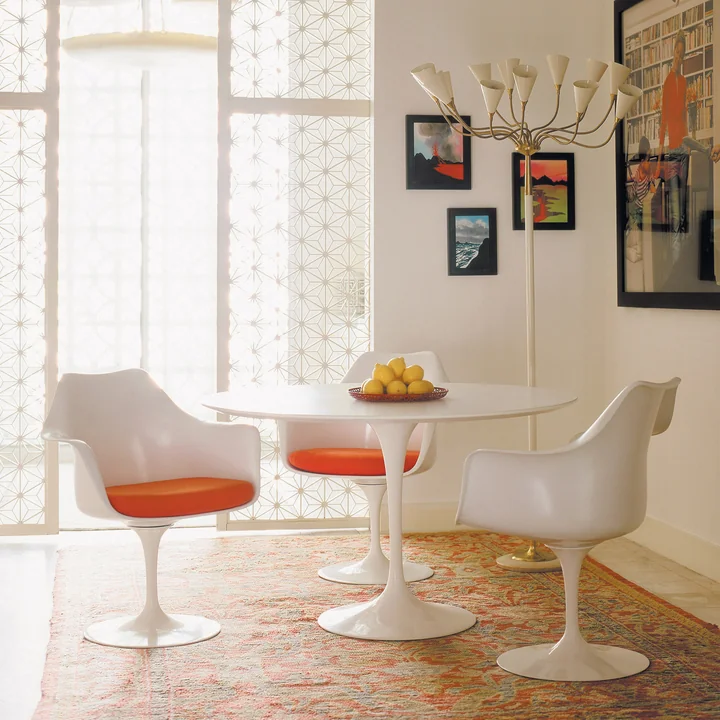 Knoll - Saarinen Tulip Bistrotisch Ø 120 cm, weiss