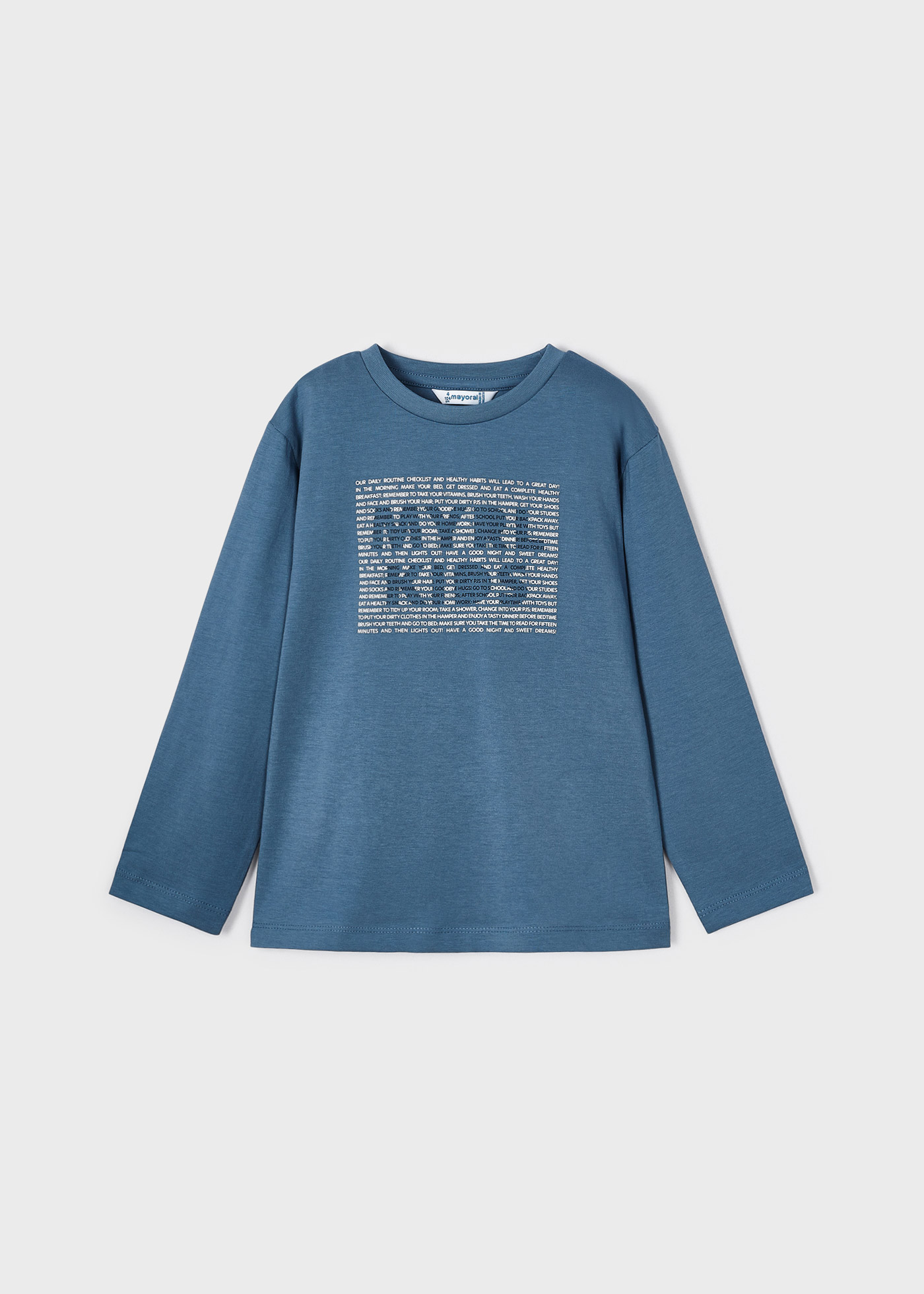 Camiseta Better Cotton com estampa de letras para meninos