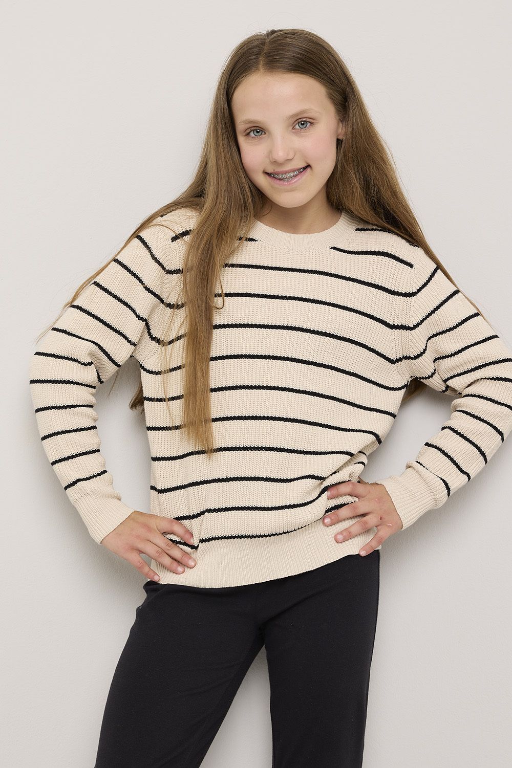 Oversized strikkegenser jente
